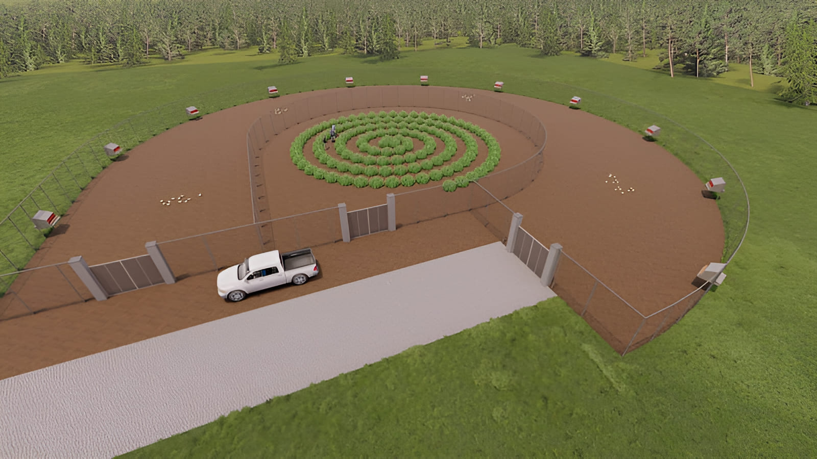 raising free range chickens on a crop circle chicken farm